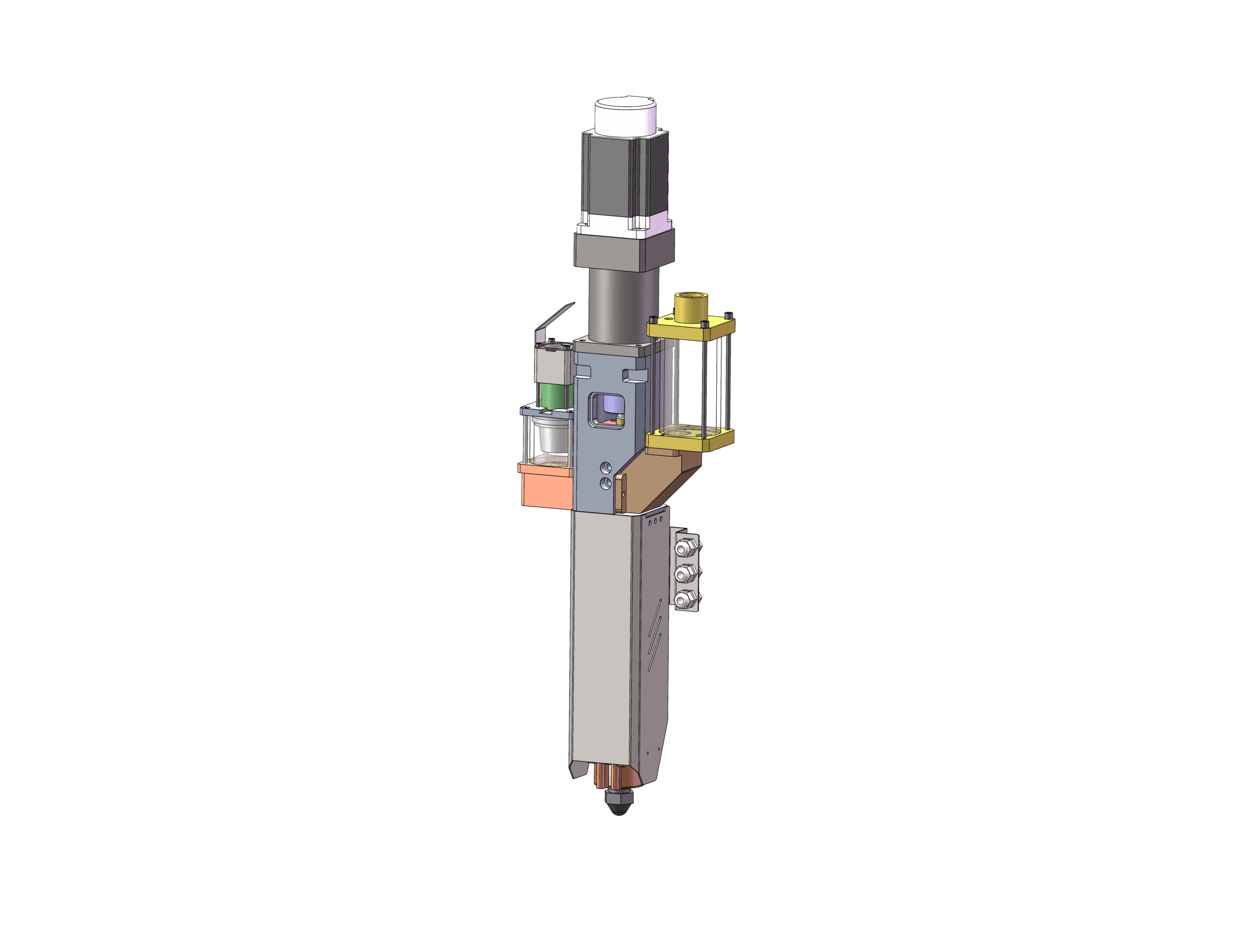 3D Pellet Extruder CAD design